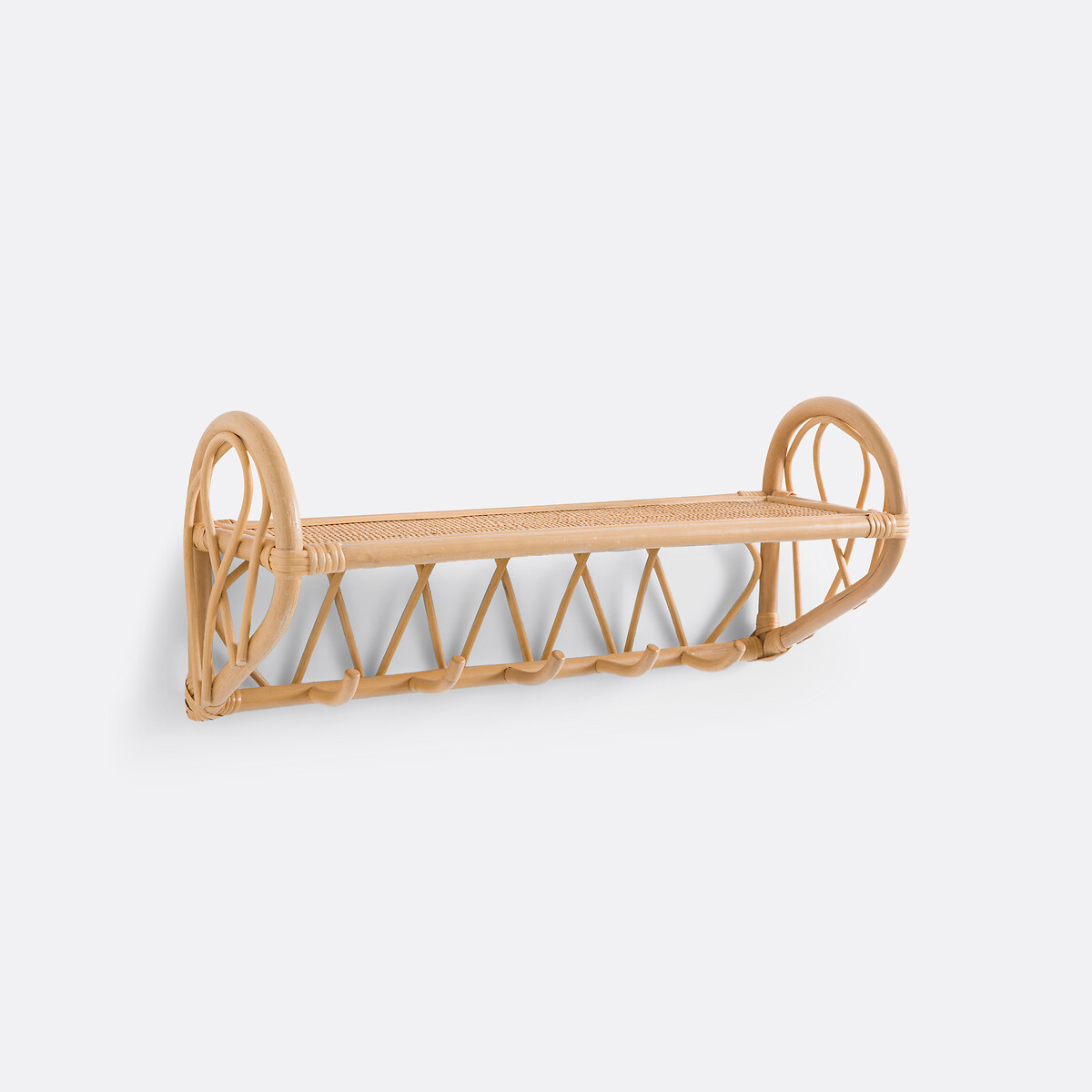 LA REDOUTE INTERIEURS<br>Cabideiro de parede com 5 ganchos, em rattan, Malu