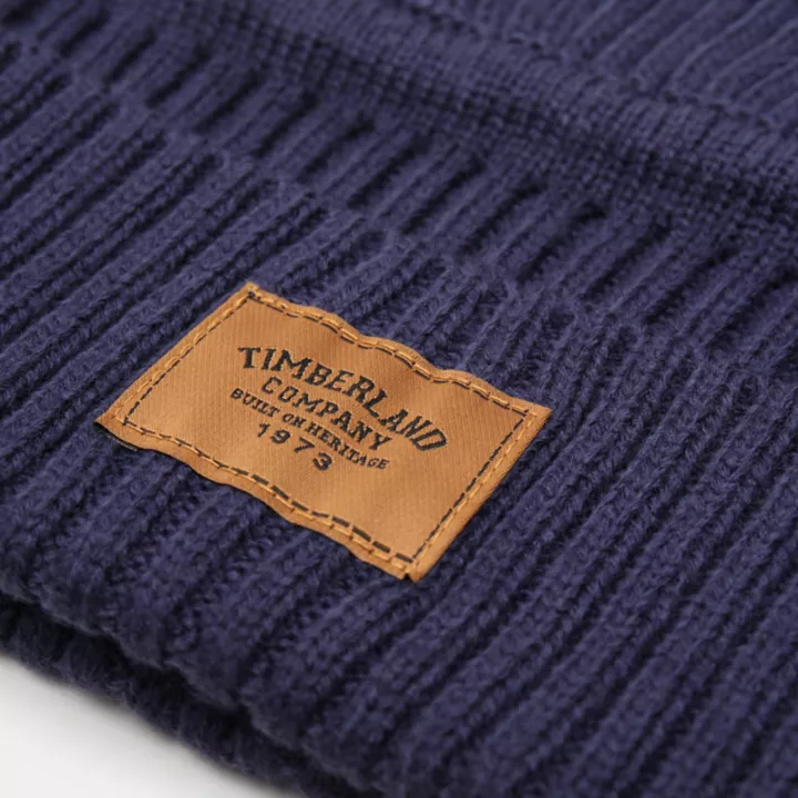 Bonnet côtelé Gulf Beach pour homme en bleu marine