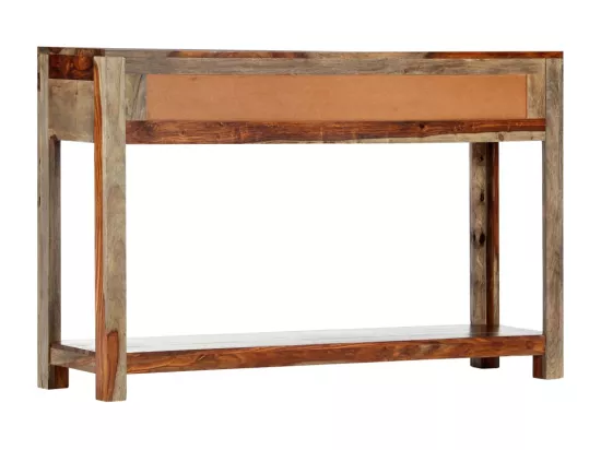 Table console avec 3 tiroirs 120x30x75 cm Bois massif