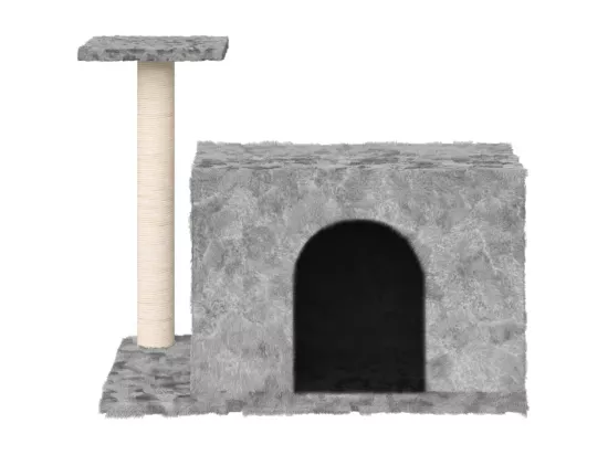 Arbre à chat avec griffoir en sisal Gris clair 51 cm