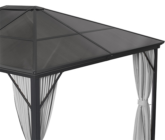 Leco Pavillon mit Seitenwänden, 6-mm-HKP
