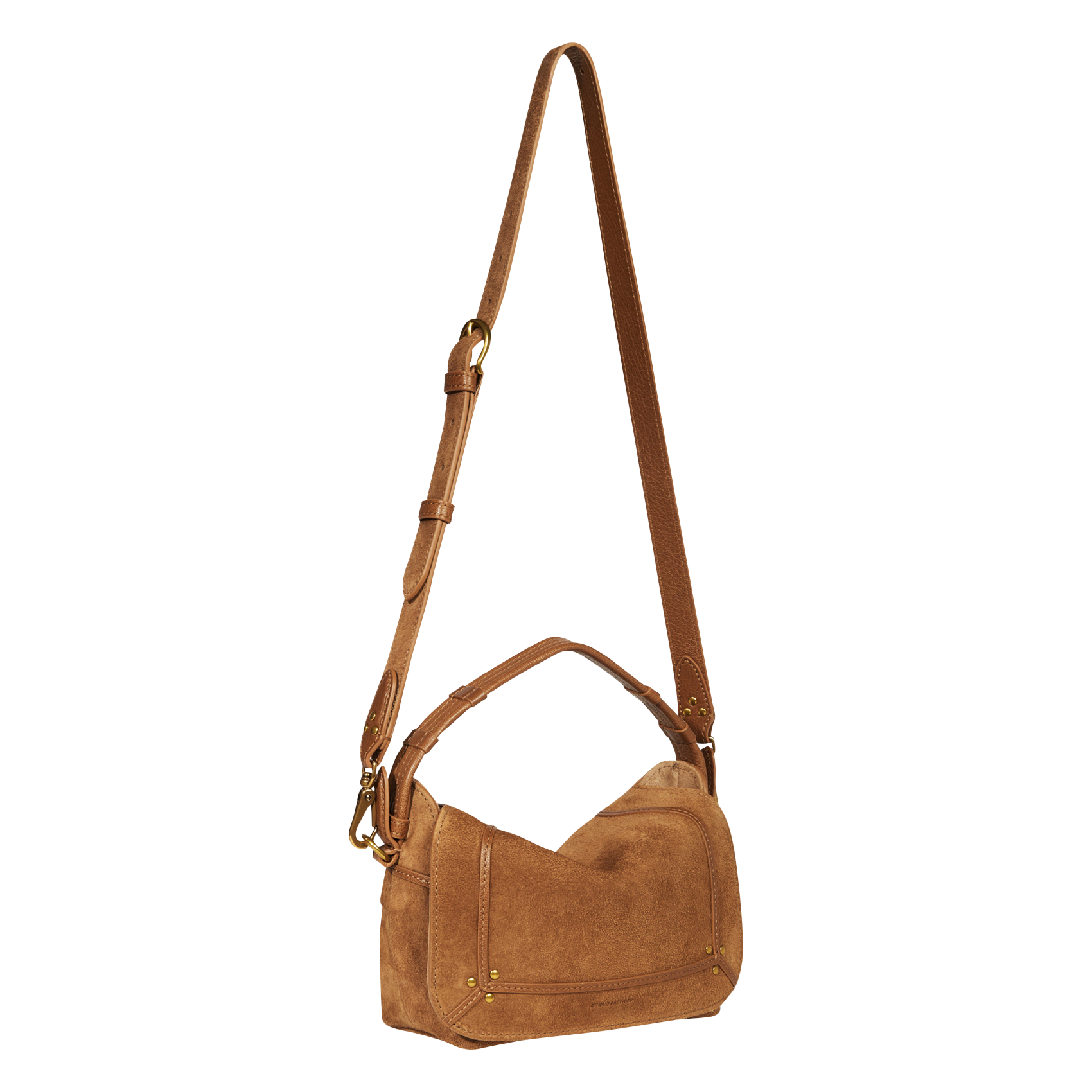 PEPITO S - Sac bandoulière en cuir velours | Marron