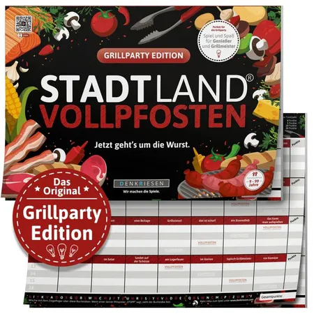 Denkriesen Stadt Land Vollpfosten - Grillparty Edition 