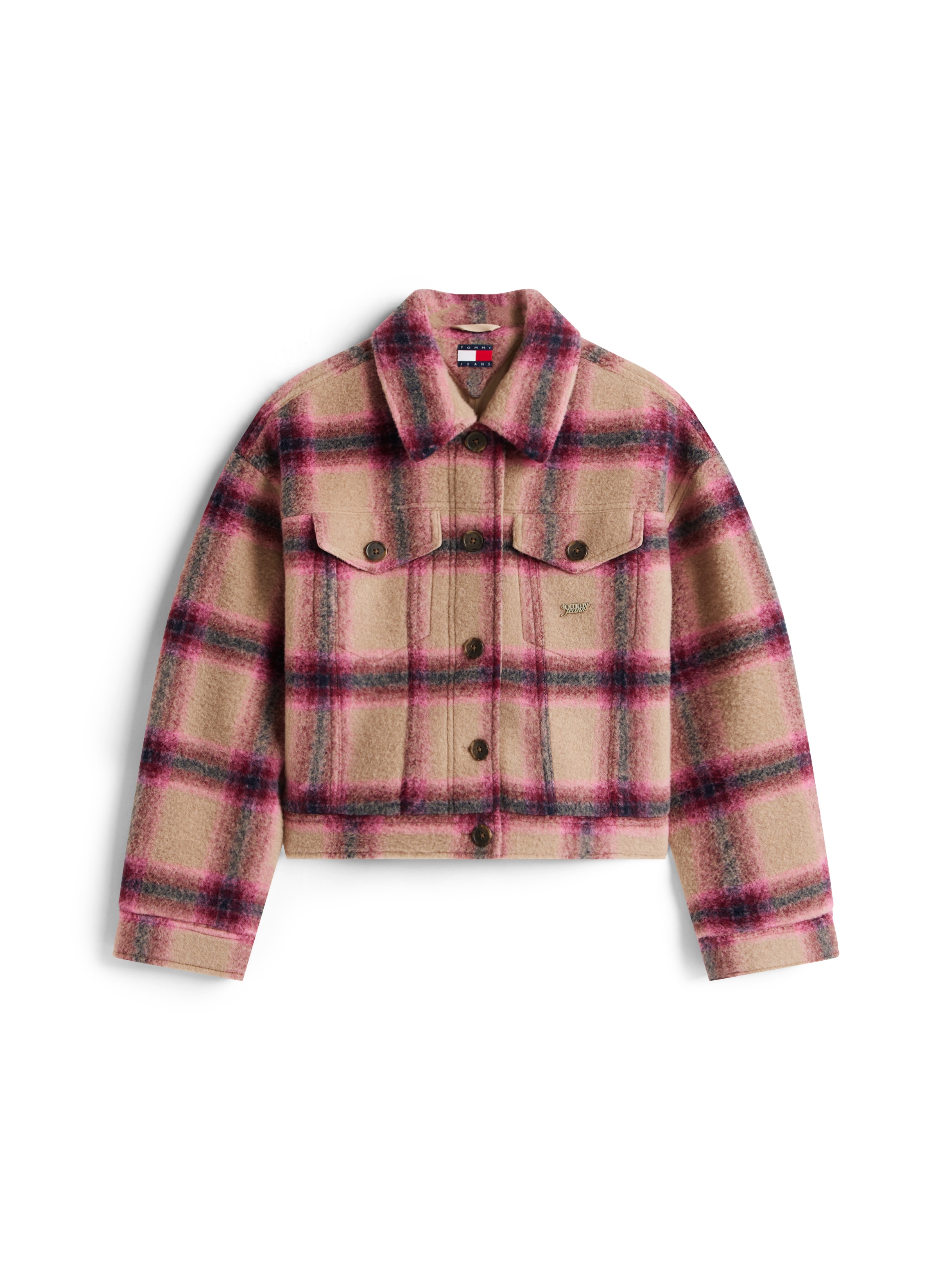 Tommy Jeans Hemdjacke »TJW WOOL TRUCKER JACKET« mit Wolle