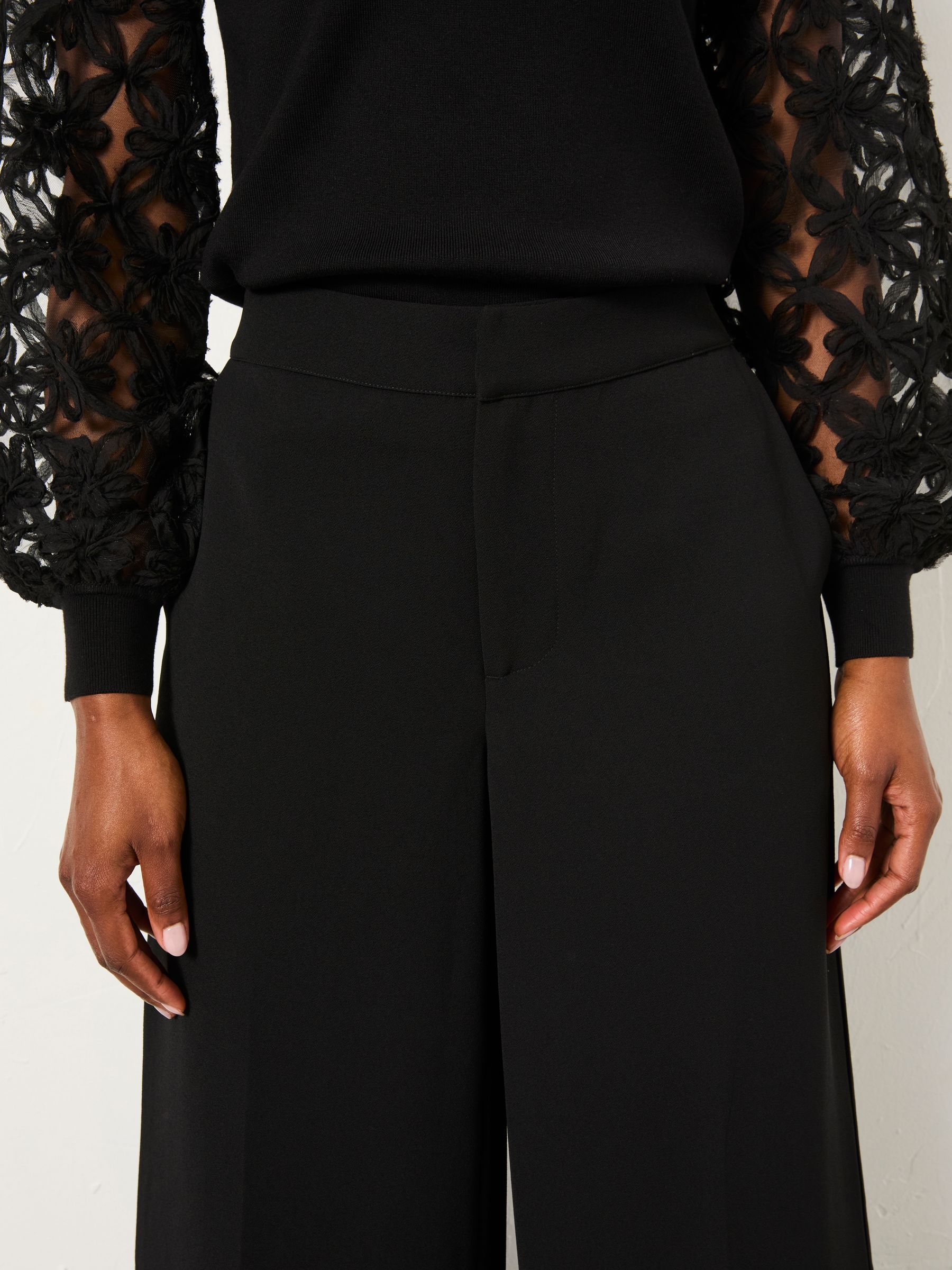 FatFace Satin Back Crepe Wide Leg Trouser