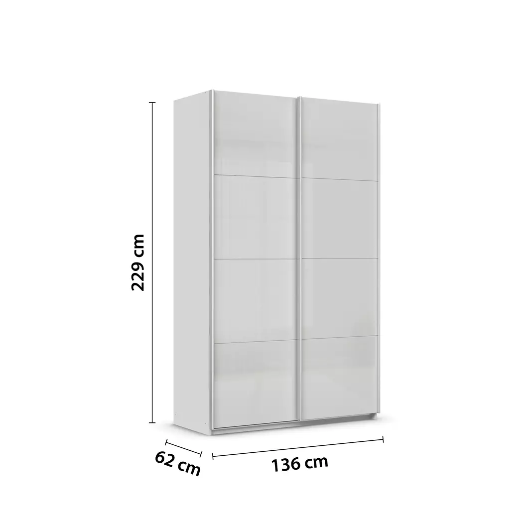 Schwebetürenschrank Quadra 136 x 229 cm