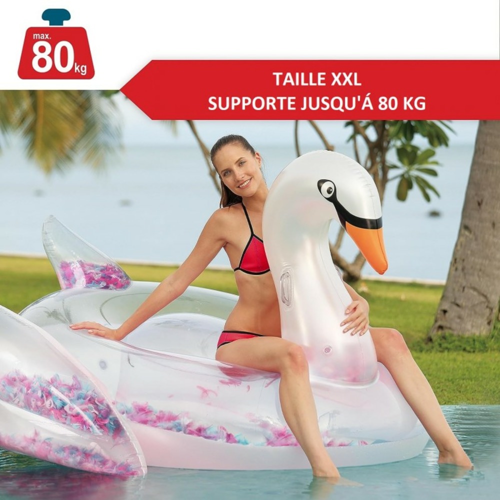 Ballon flotteur signe gonflable pour piscines xxl 183x162x117 cm pour adultes et enfants à partir de 14 ans bouée de natation