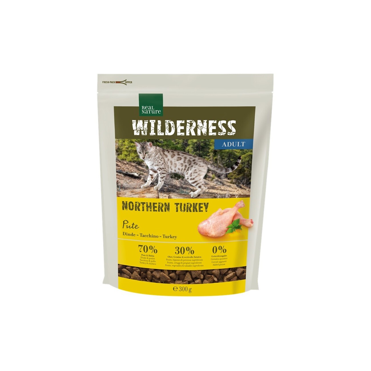 REAL NATURE WILDERNESS Trockenfutter Katze, Adult, Northern Turkey, 300 g