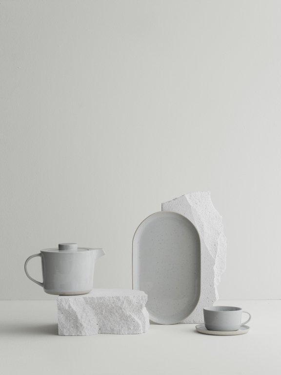 Blomus Sablo koffie kop en schotel set van 2 cloud