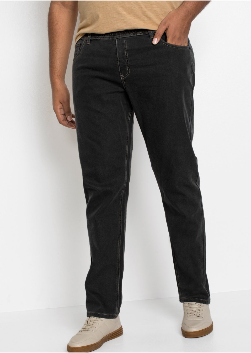 Lot de 2 jeans thermo Regular Fit à taille extensible, Straight