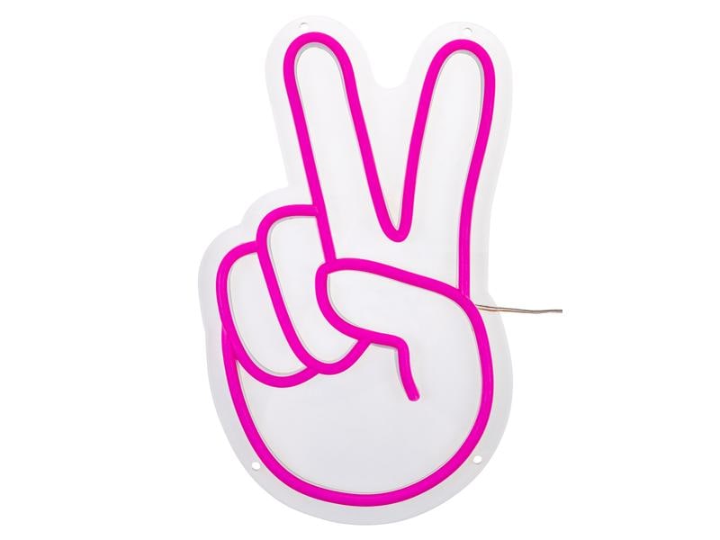 Vegas Lights LED Dekolicht Neonschild Peace 30 x 18 cm Dekorative Innenbeleuchtung