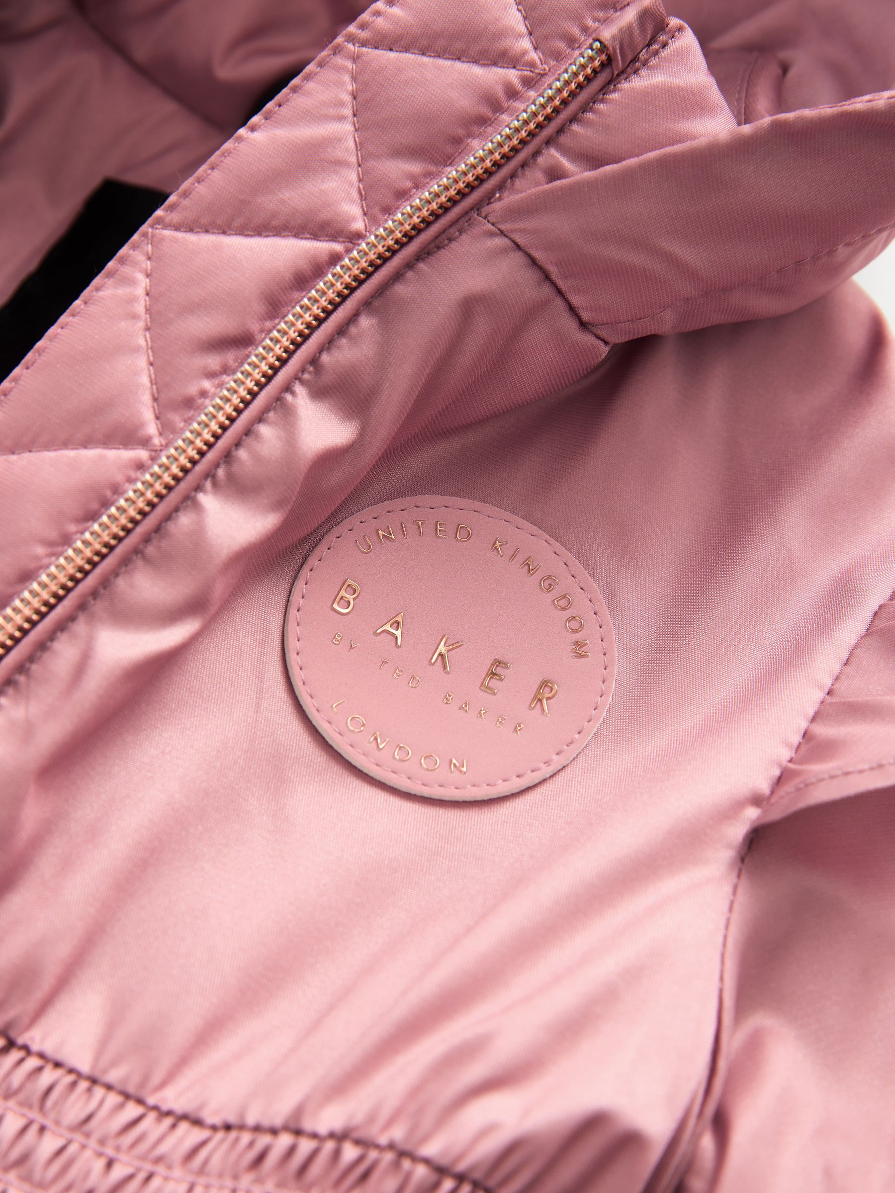 Baker by Ted Baker roze regenbestendige lichtgewicht regenjas met geschulpte rand