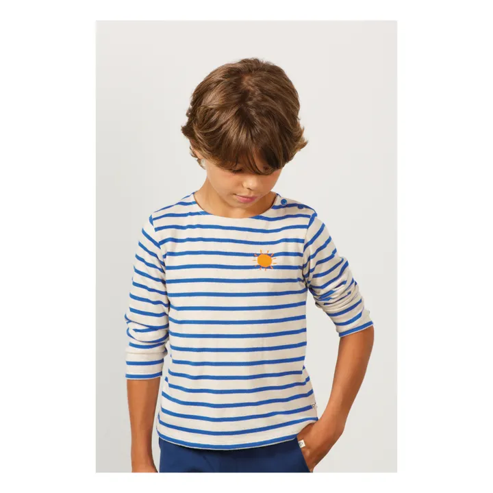 Arsène et Les Pipelettes T-Shirt Marinière Foister Coton Bio | Bleu