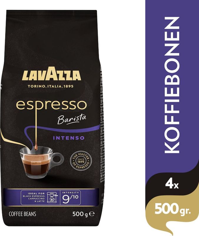 Lavazza - Espresso Barista Intenso - Koffiebonen - Blend van Robusta en Arabica - 4 x 500 gram