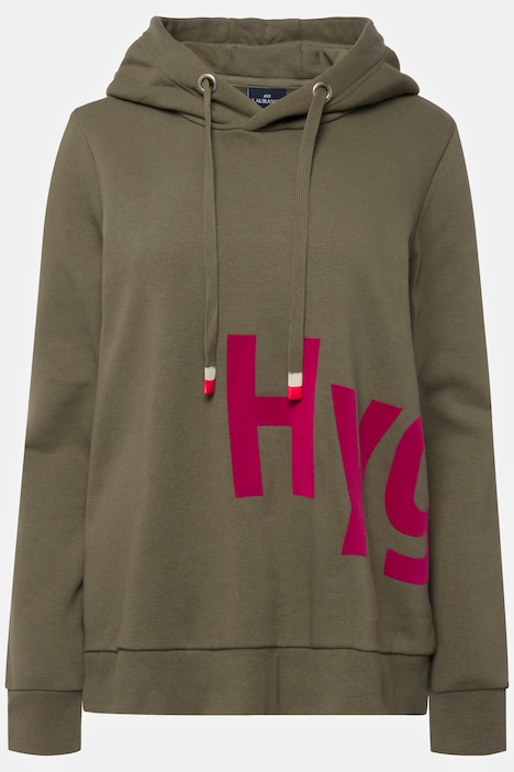 Hoodie, Wording Print, Kapuze, Langarm, OEKO-TEX