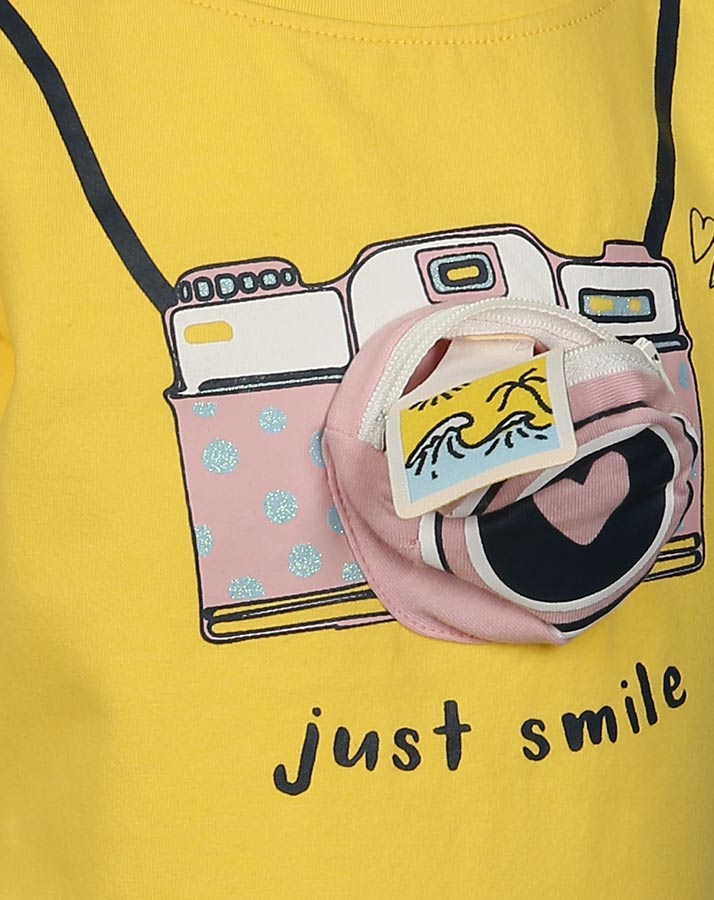 T-Shirt NMFFADINA in gelb