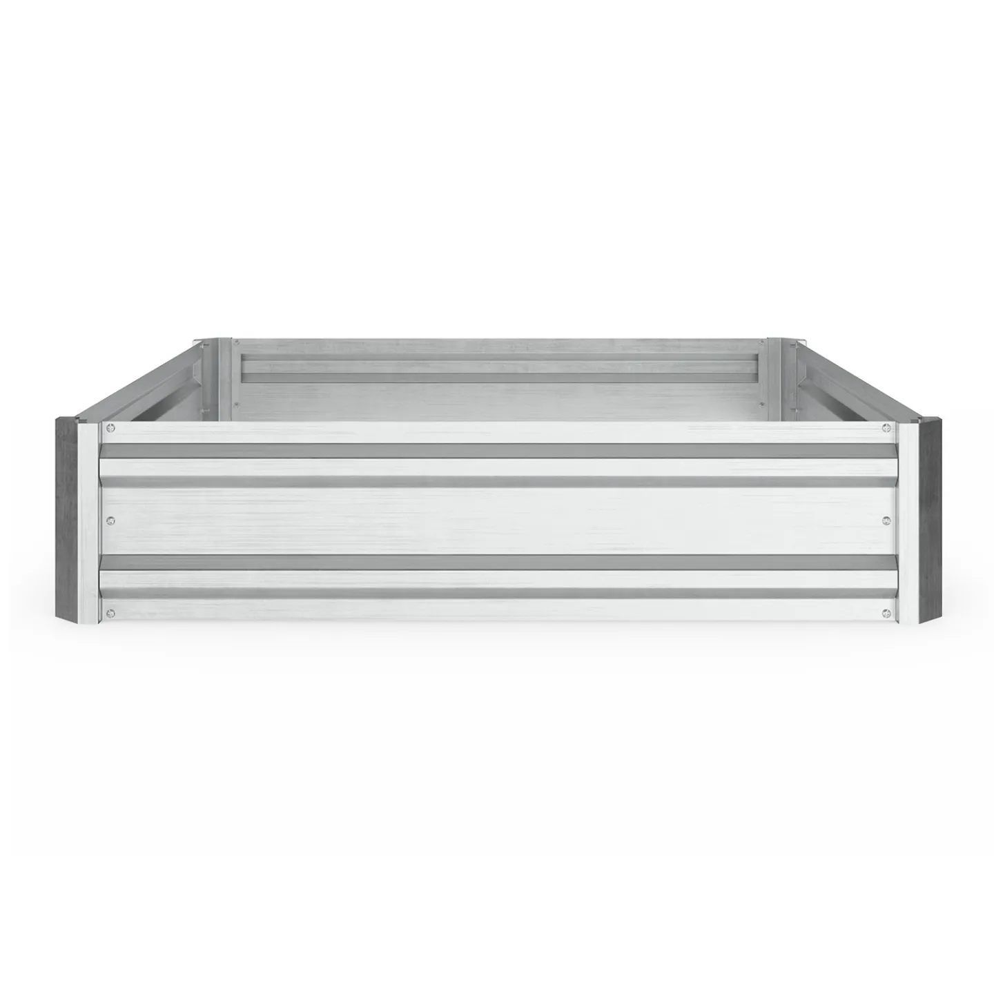Lot de 2 carrés potager en métal châssis carré 90 x 90 cm gris argenté