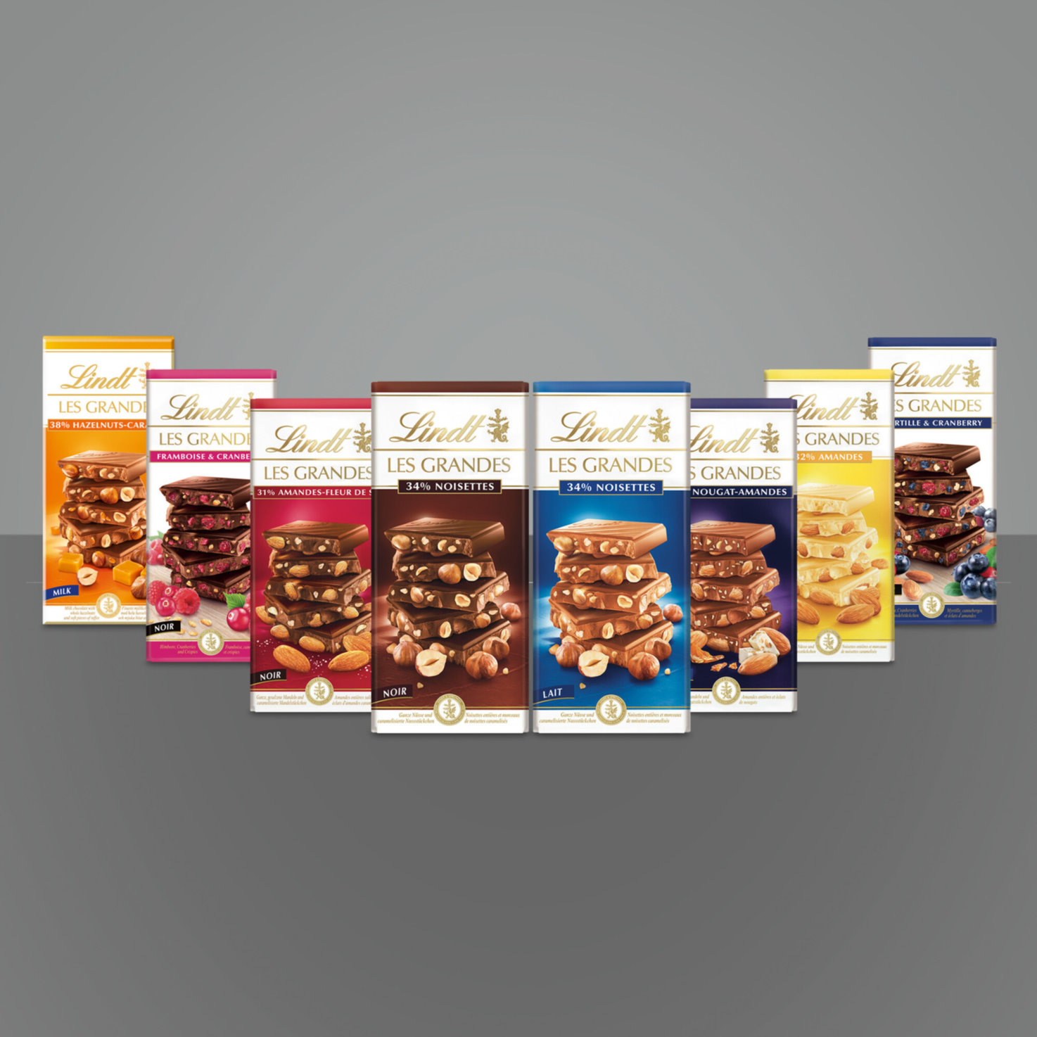 Lindt Les Grandes Milch Nuss Tafelschokolade