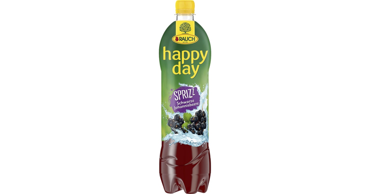 Rauch Happy Day Schwarze Johannisbeere gespritzt 1,0 Liter (Einweg)