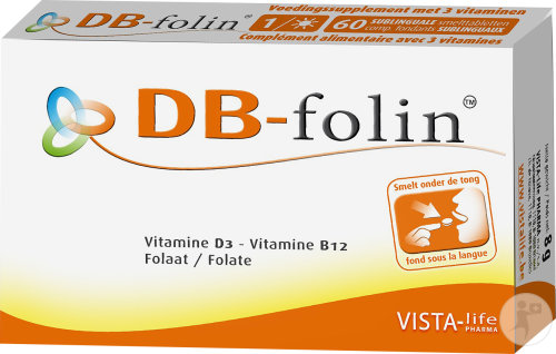 Vista DB-Folin Vitamine D3 Vitamine B12 Comprimés Fondants Sublinguaux 60
