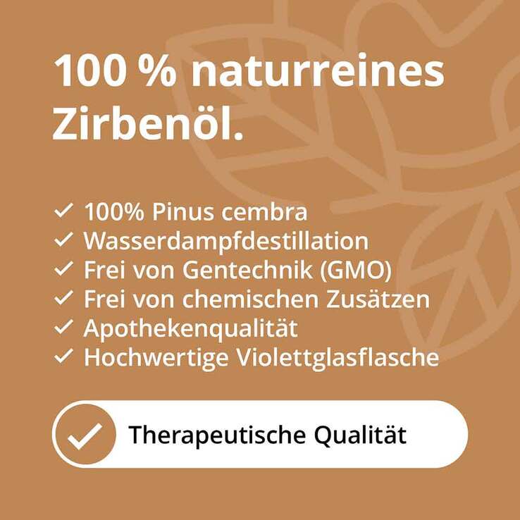 Zirbenöl naturrein ätherisch, 10 ml