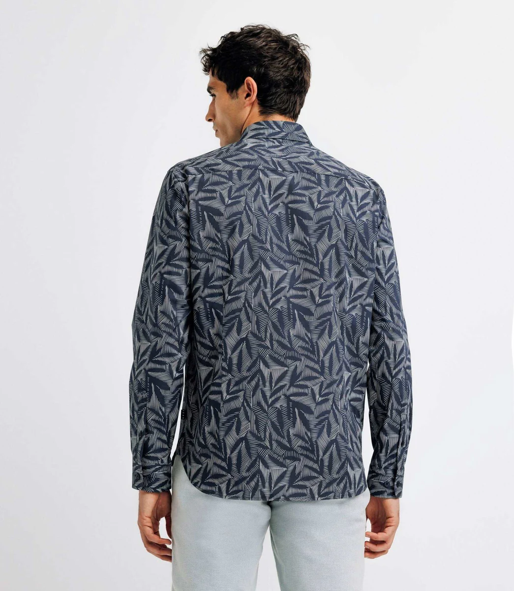 Chemise casual imprimée marine