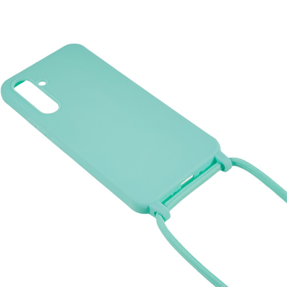 Samsung Galaxy A35 Necklace Gummi Case Hülle   Handykette (150cm) - Türkis