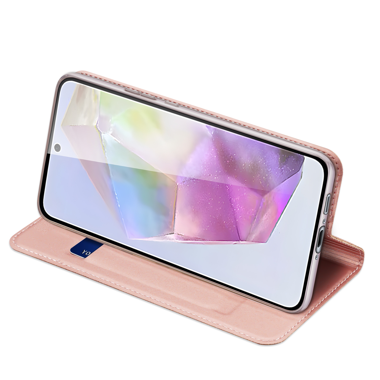 Samsung Galaxy A56 / A36 Flip Wallet Cover Leder Tasche - Roségold