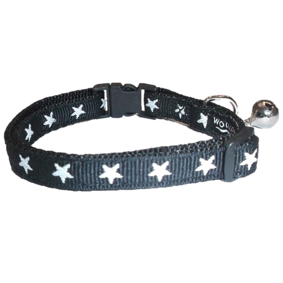 Collier star noir pour chat