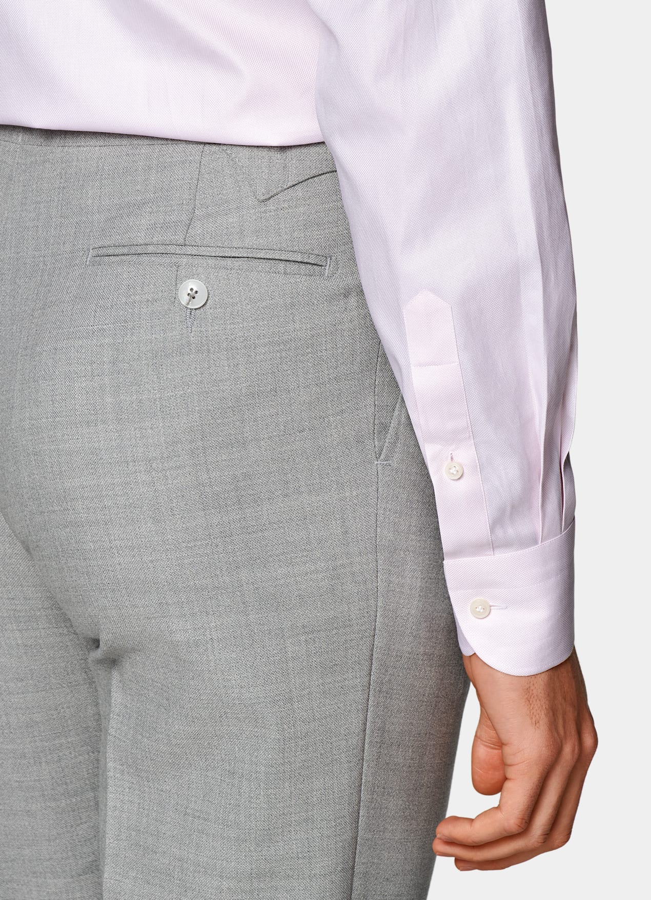 Chemise coupe ajustée en oxford royal rose