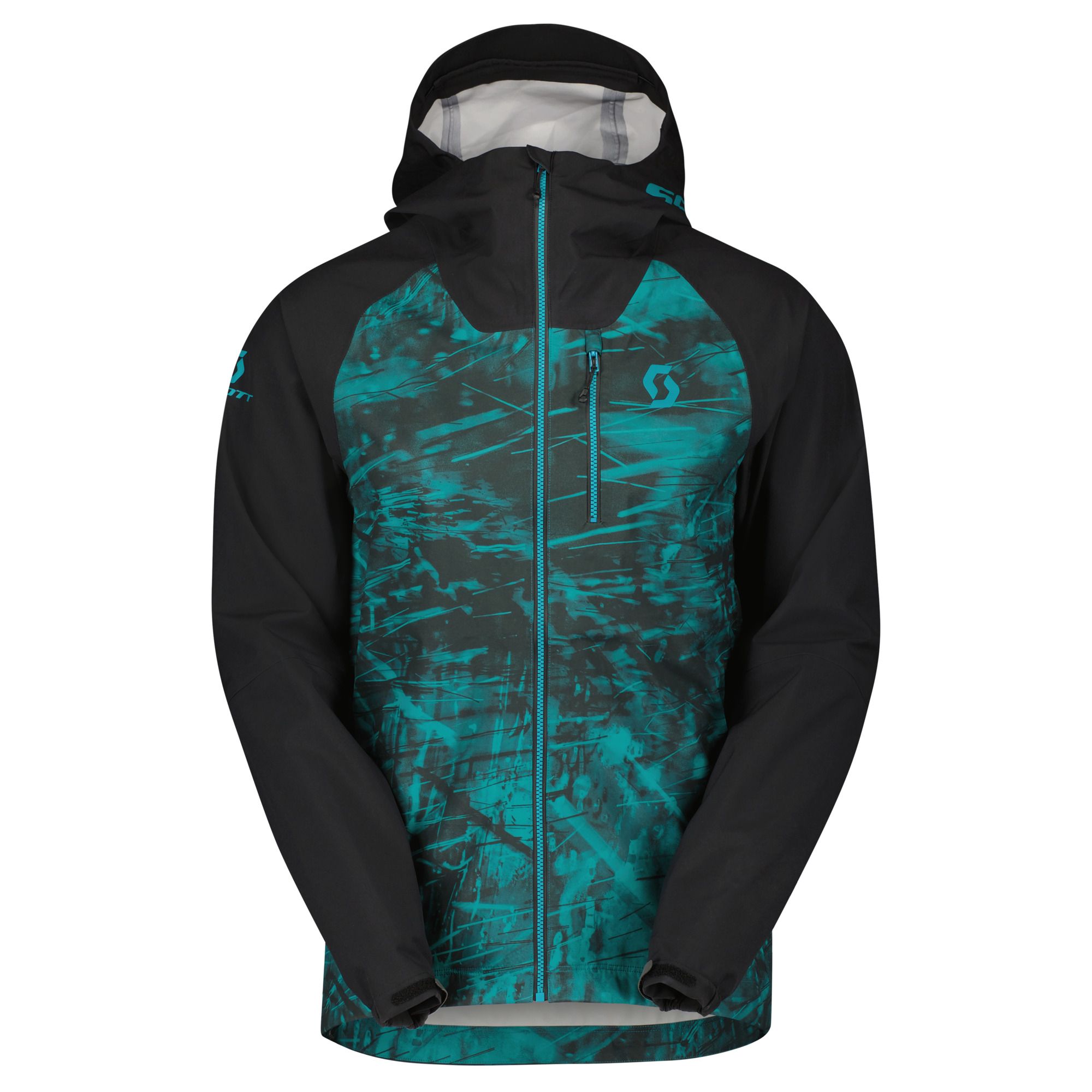 SCOTT Trail Storm Waterproof Jakke Sort/Turkis til Mænd