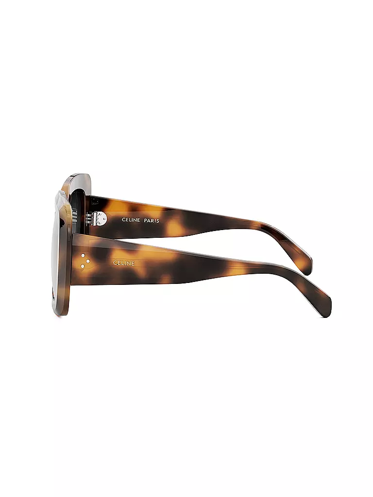 CELINE CELINE 3 Dots Havana eckige Sonnenbrille braun