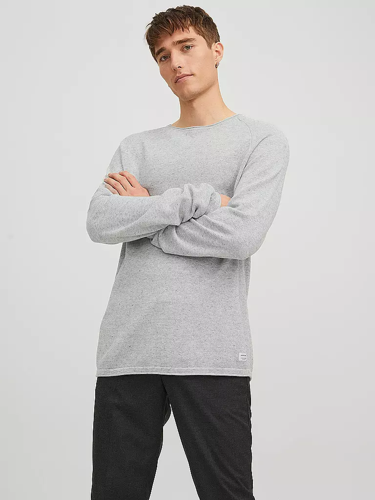 JACK & JONES Pullover  JJEHILL grau