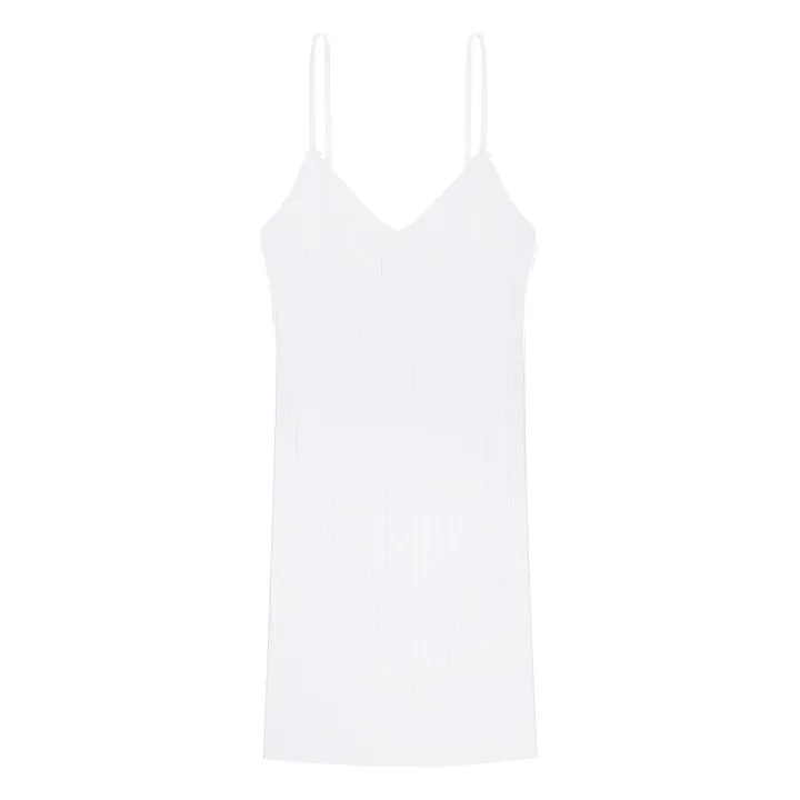 Cou Cou Intimates Robe Cami Pointelle Coton Bio | Blanc