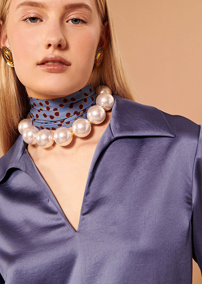 Top Teobleu en satin