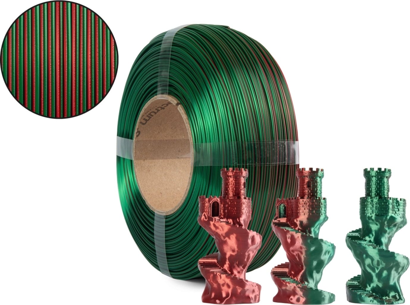 Spectrum  ReFill PLA Magic Silk Forest Flame, 1,75 mm / 1000 g    ReFill PLA mit seidigem Finish in Forest Flame
