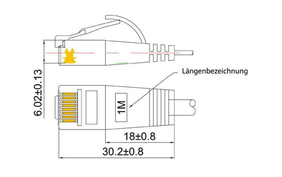 Slimpatchkabel RJ-45 - RJ-45, Cat 6, UTP, 3 m, WeissUnscreened/Unshielded Twisted-Pair-Kabel (UTP) mit Klinkenschutz