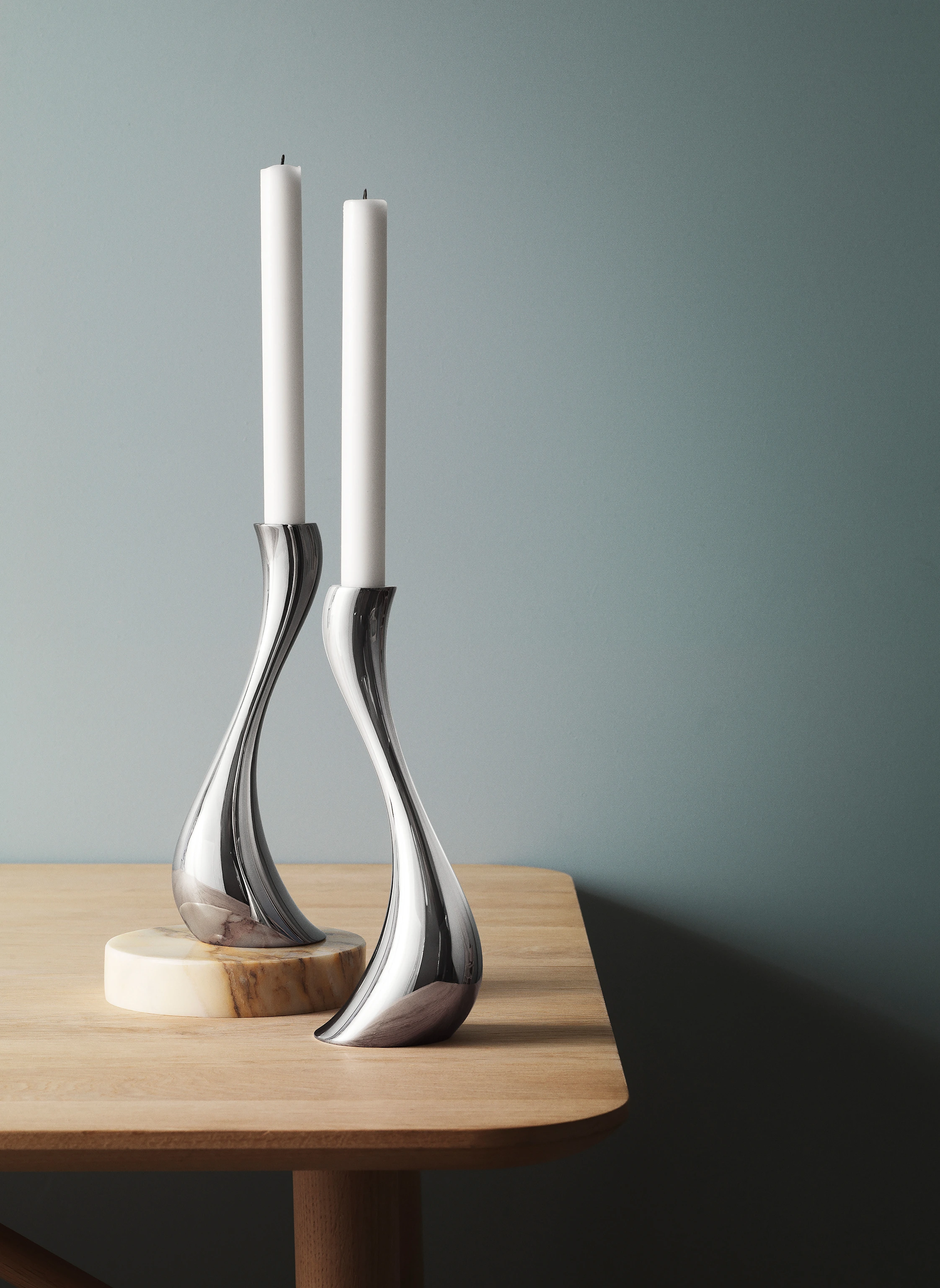 GEORG JENSEN 2er-Set Kerzenhalter COBRA LARGE