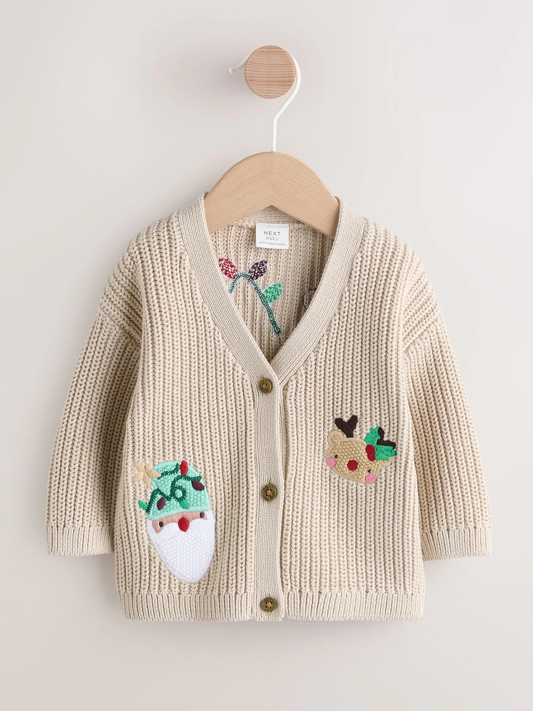 Natuurlijk Oh Wat Leuk Kerstmis - Gebreid babyvest