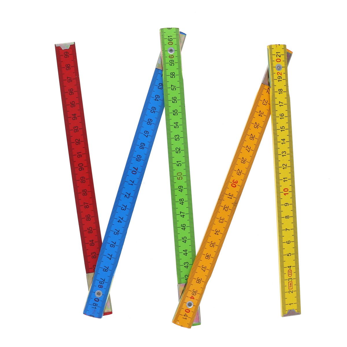 Règle en bois dépliable 1 mètre multicolore Ma collection Vintage