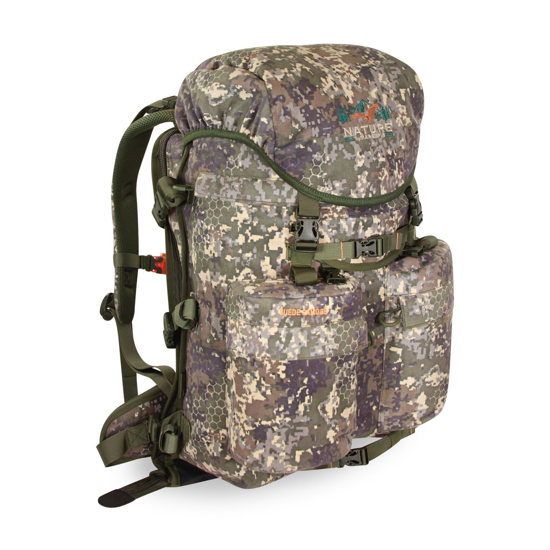Marsupio Suede Camo jaktsekk 65L<br>Jaktsekk med helt rått bæresystem!