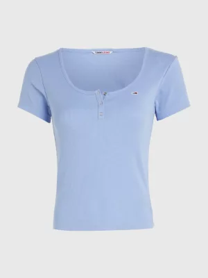 Camiseta Slim Fit com Malha Canelada