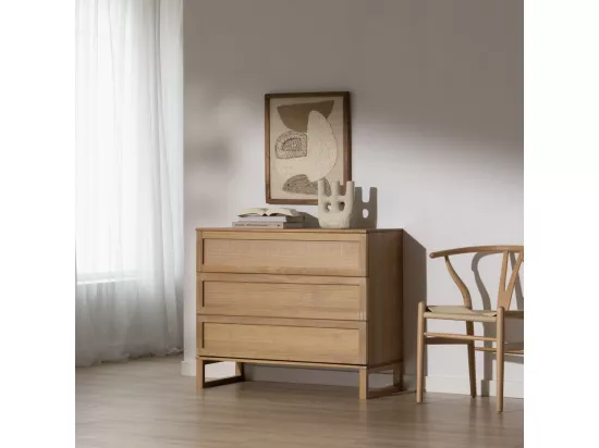 Commode en bois massif marron 100x85