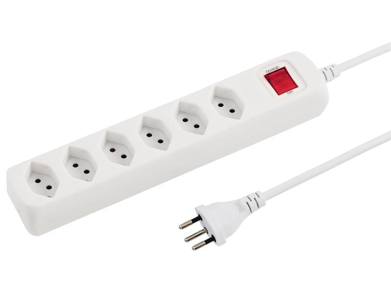 STEFFEN Steckdosenleiste POWER EASY 6x T13 Steckdosenleiste, Weiss