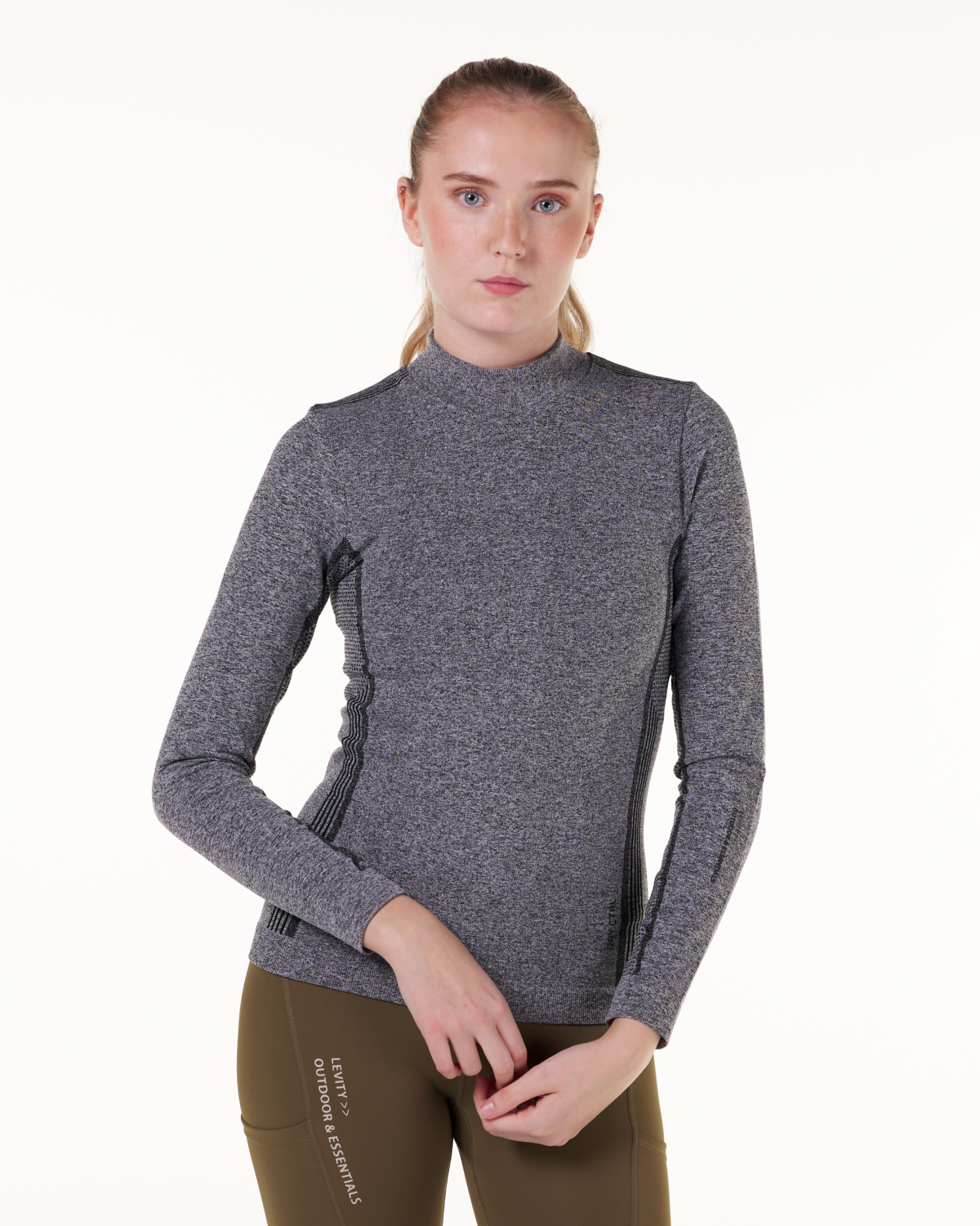 LEVITY Dry Ctrl Seamless LS Grey Melange