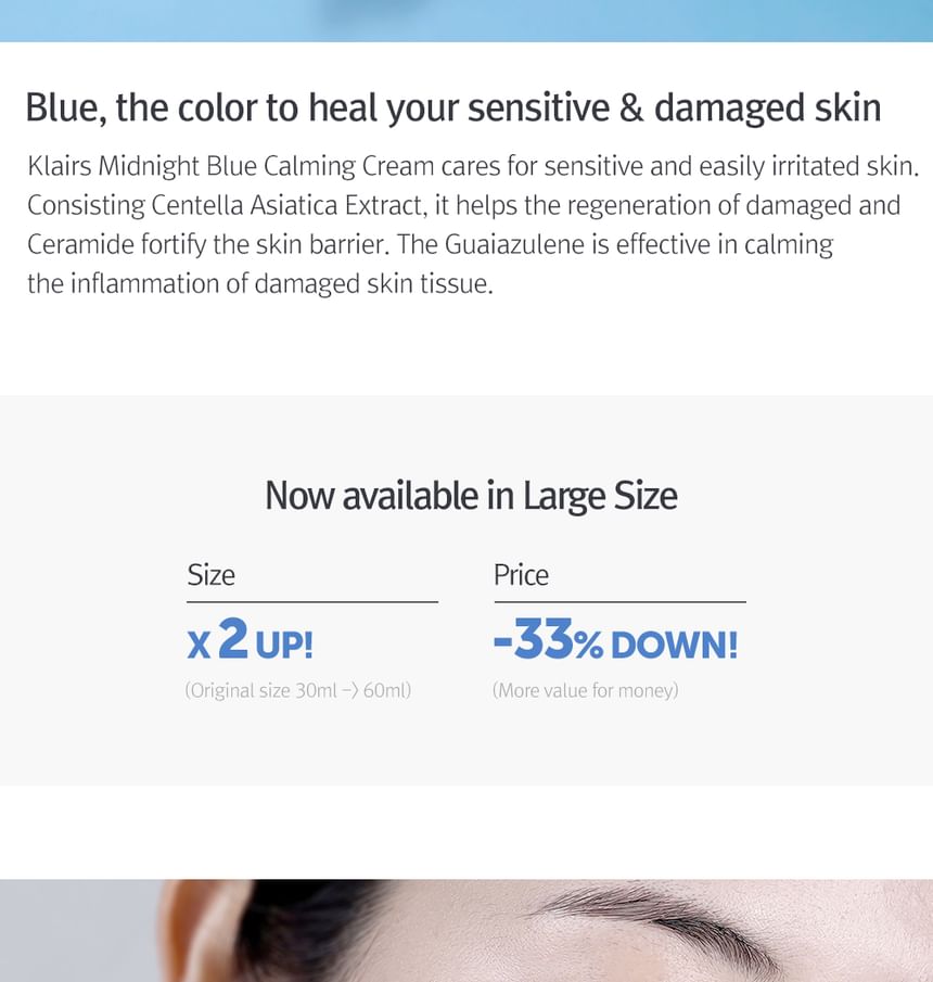 Beste Klairs - Midnight Blue Calming Cream GROOT