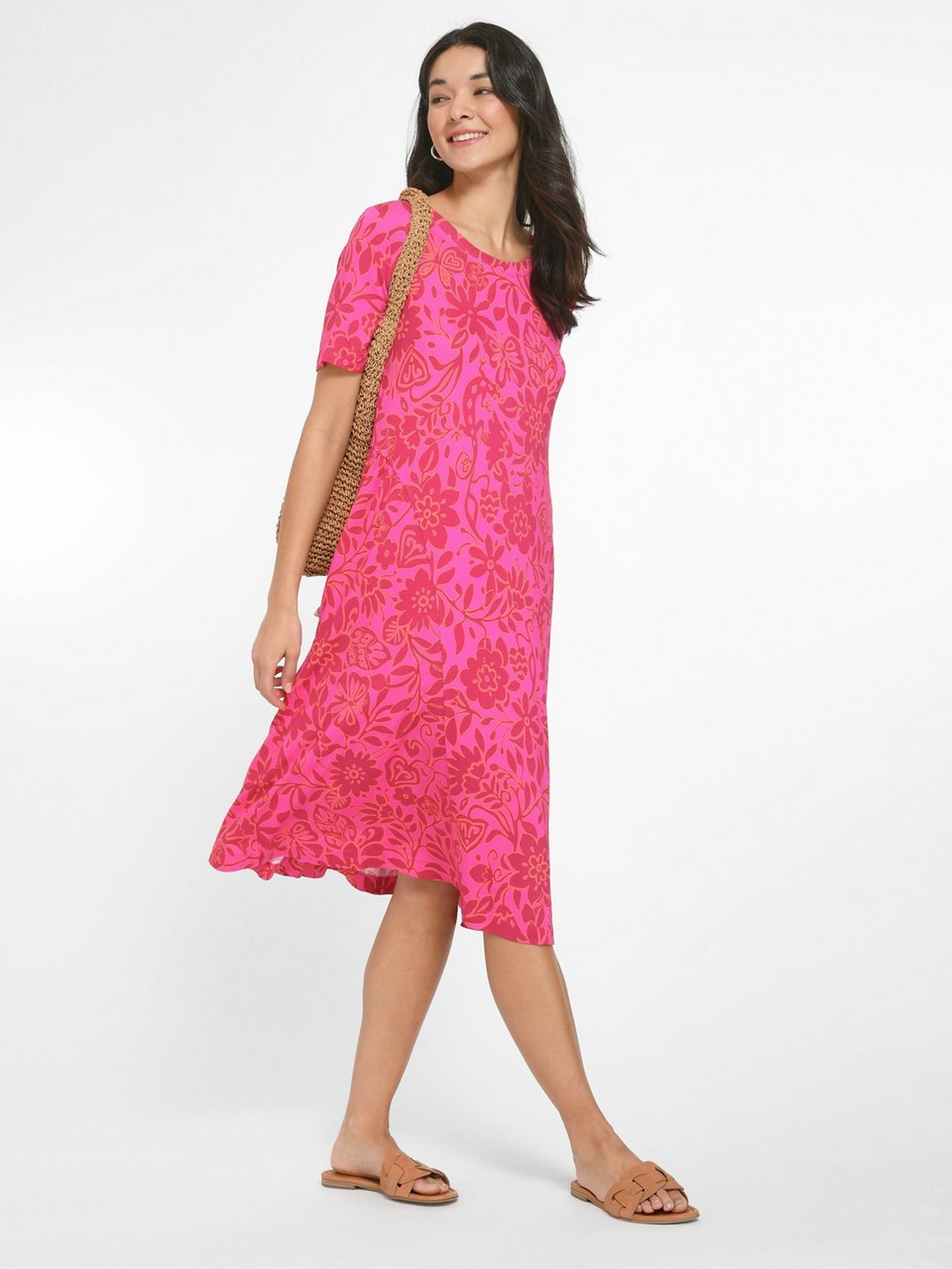 Jersey-Kleid mit 1/2-Arm