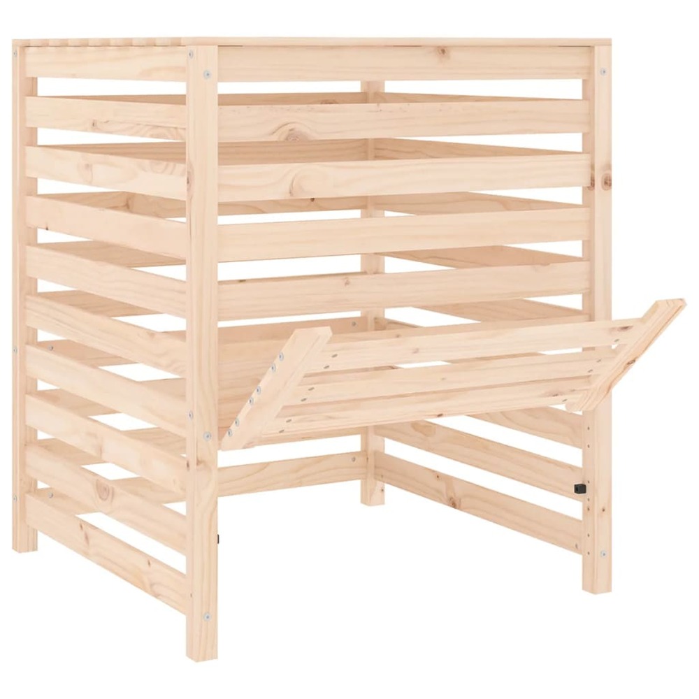 Composteur 82,5x82,5x99,5 cm bois massif de pin