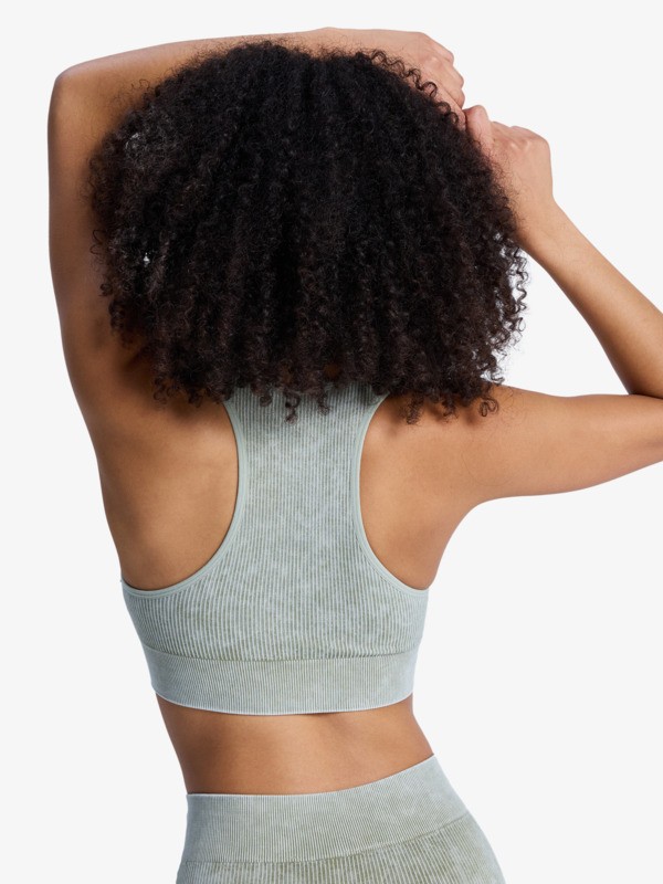 Chillout Seamless Washed Brassière de sport Vert Femme