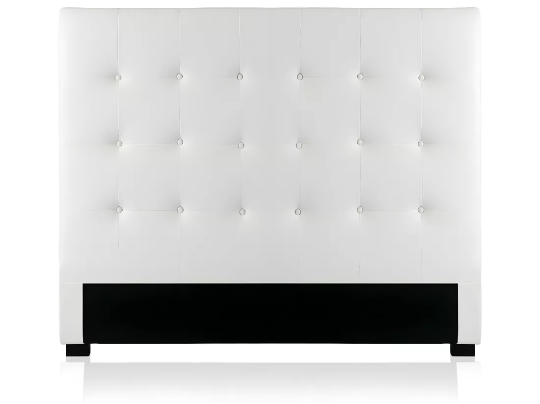 Tête de lit capitonnée Premium 140cm Blanc